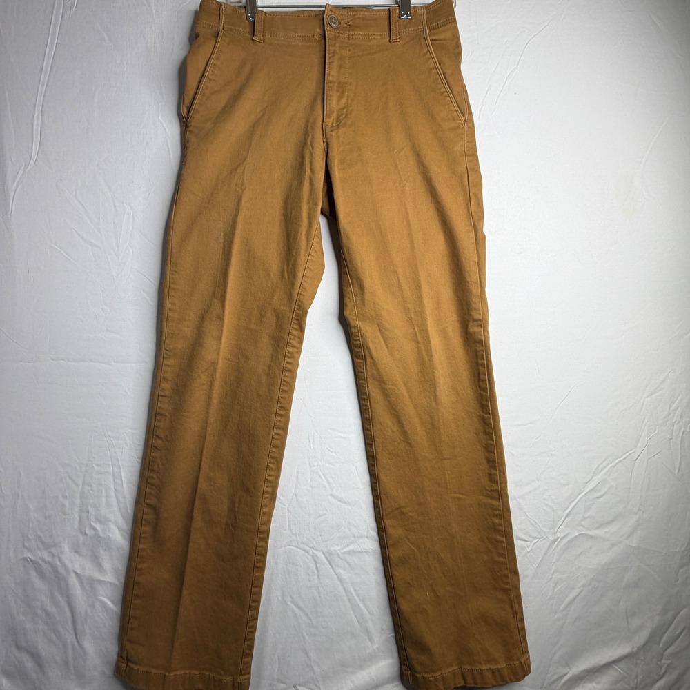 Lee Extreme Comfort Straight Fit Men Casual Tan Chinos Pants Size 32x32